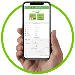 UVConcierge app running on a smartphone