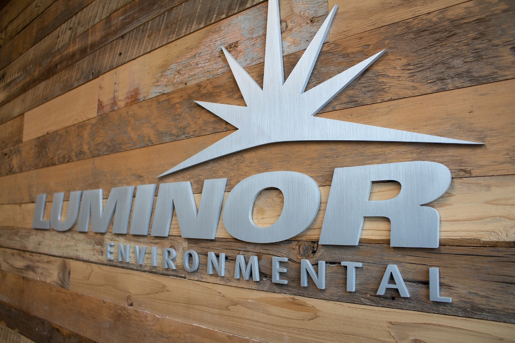 LUMINOR sign and entryway